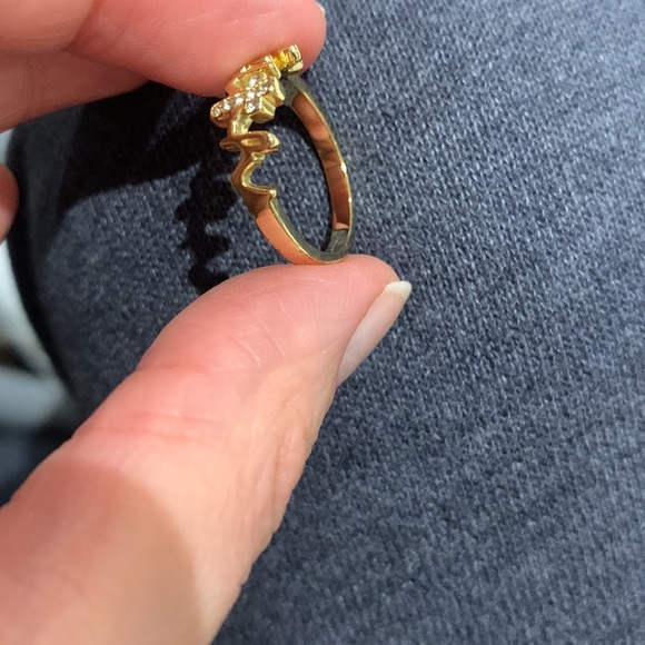 Faith gold plated ring, cubic zirconia, size 6 - Picture 5 of 5
